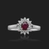 Oval Ruby and Diamond Ring