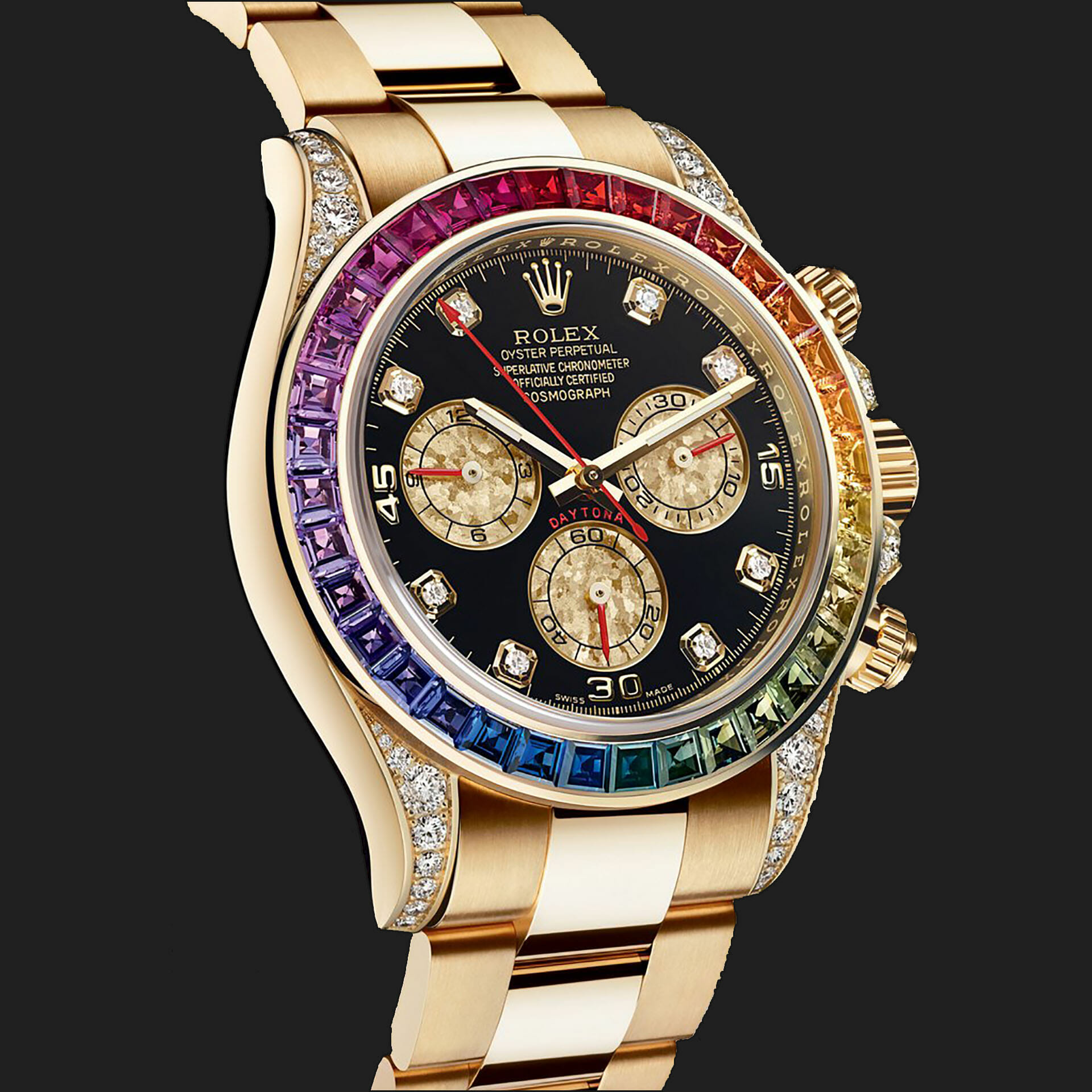 rolex rainbow daytona white gold