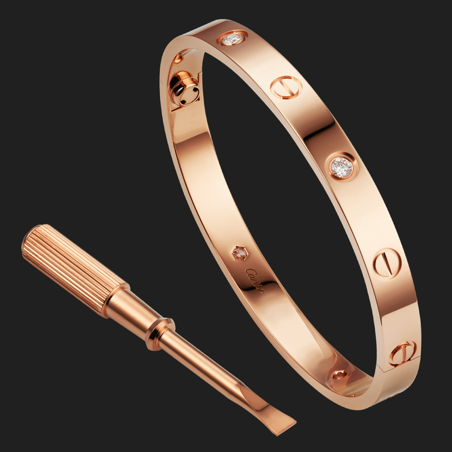 cartier love cuff rose gold