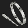 Cartier White Gold Love Bracelet, 4 Diamonds