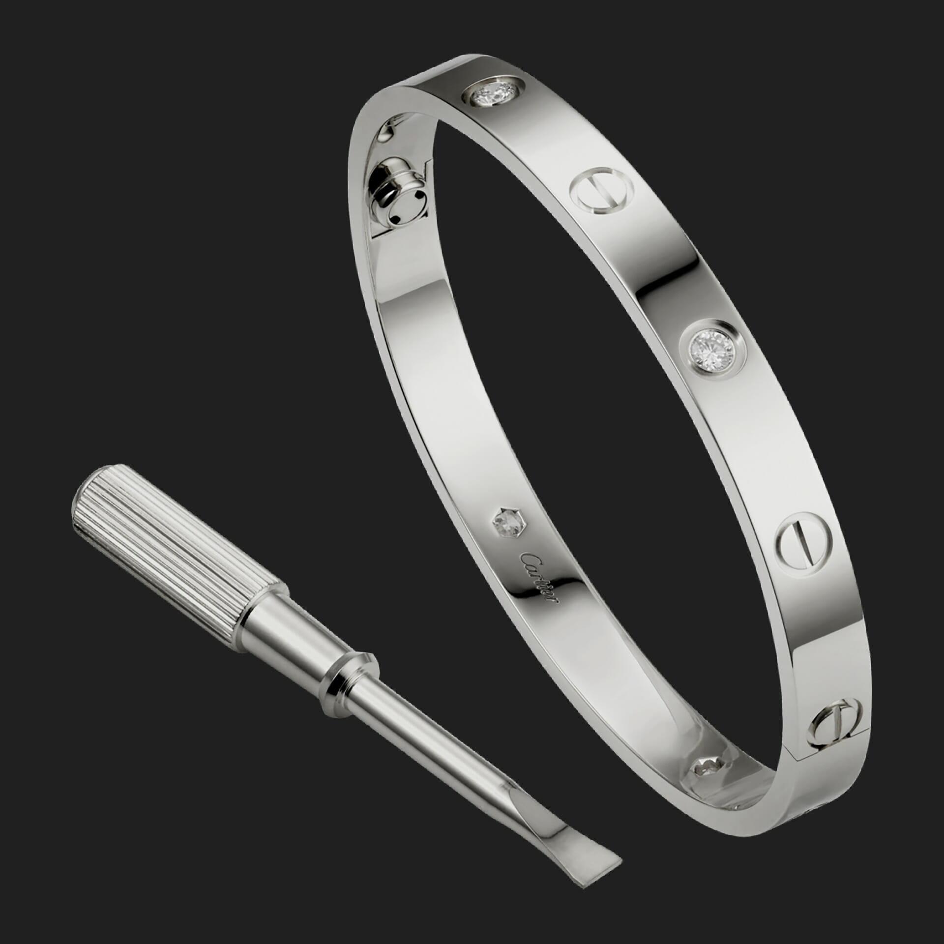 cartier white gold love bracelet