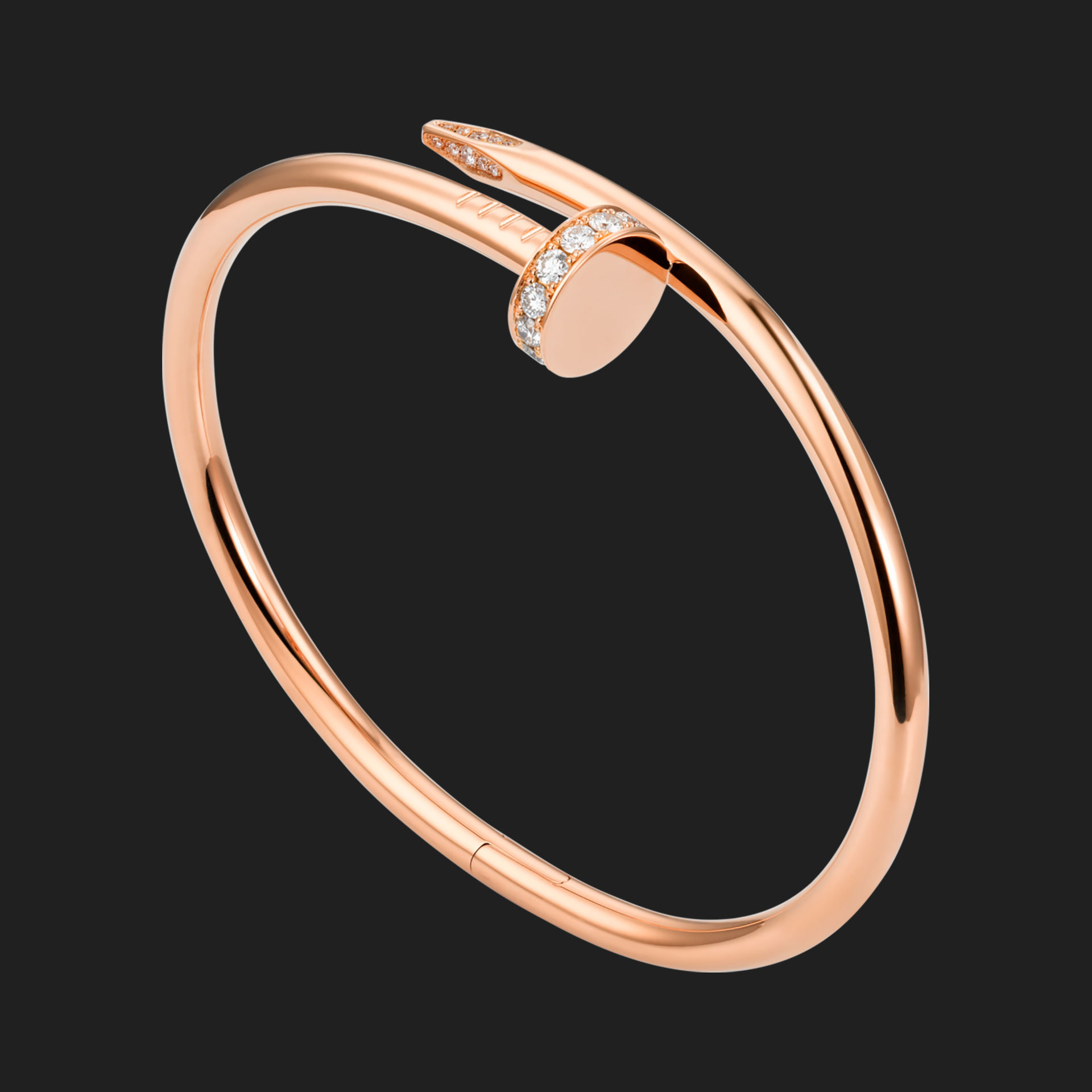 cartier bracelet rose gold nail